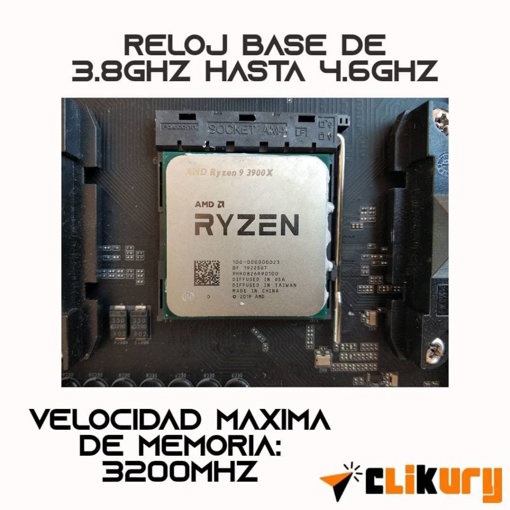 procesador AMD Ryzen 9 3900X caracteristicas y detalles